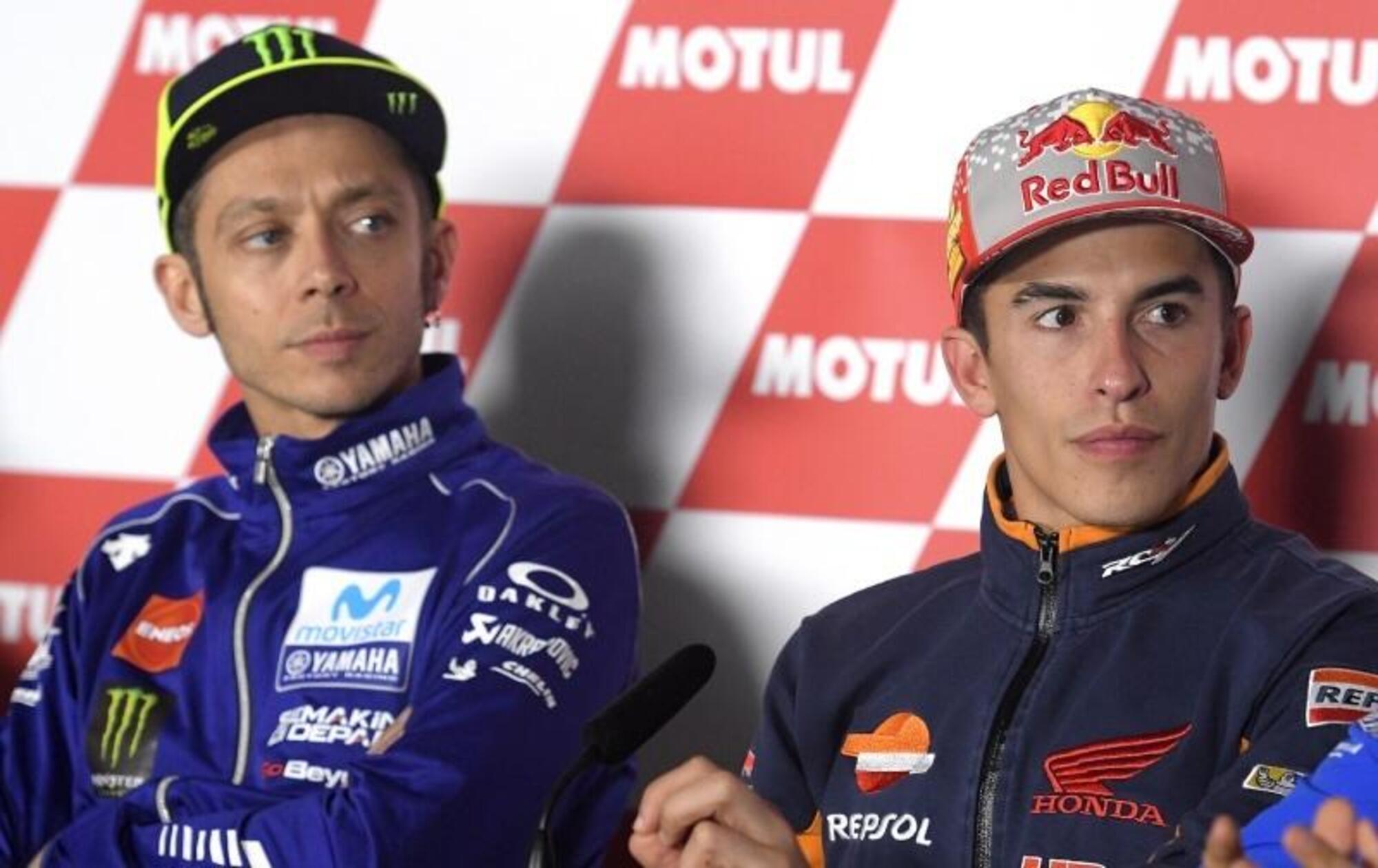 Valentino Rossi et Marc Márquez