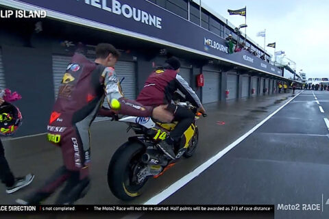 Moto2 Australie Course : Acosta chute avant le départ, Arbolino intouchable, et drapeaux rouges !