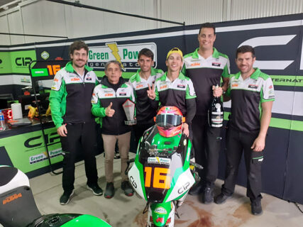 Moto3 Argentine J3 : Andrea Migno sur le podium de sa première course avec le team CIP - Green Power [CP]