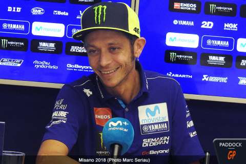 Grand Prix de San Marino Misano MotoGP J.3 Valentino Rossi : Mieux vaut en rire qu'en pleurer !