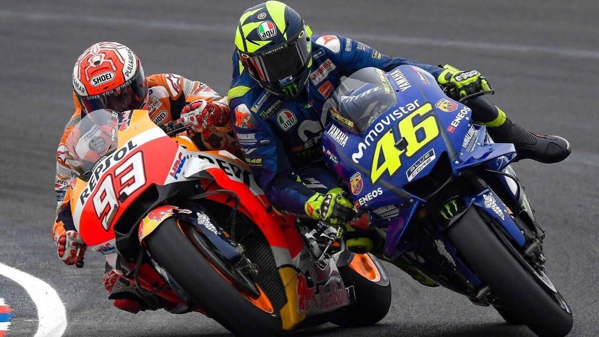 Valentino Rossi contre Marc Márquez